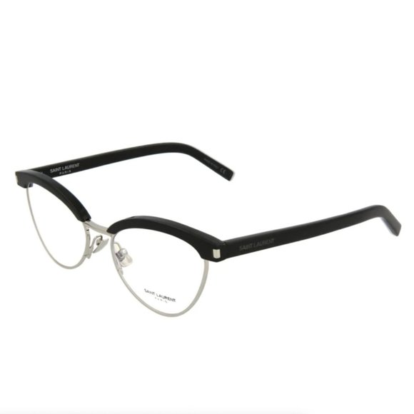 Saint Laurent Women's Black and Silver Eyeglasses! - Picture 1 of 4